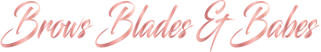 Brows Blades And Babes Logo Flat Rosegold